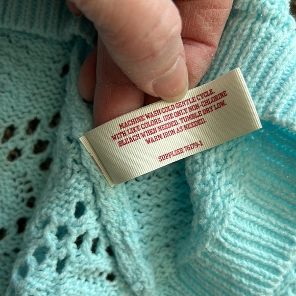 Arizona Jeans Co sz Small S light winters blue/teal sweater - Picture 4 of 4
